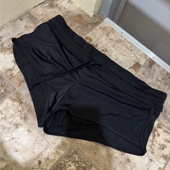 Women’s Joe Fresh NWT Black Swim Boy Short Bottoms Trunks Tie Waist Size XL - Picture 4 of 15
